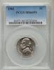 1962 5C MS66 Full Steps PCGS. PCGS Population (36/2). NGC Census:
(0/0). Numismedia Wsl. Price for problem free NGC/PCGS c..., Аукцион: Heritage за 325руб