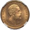 Norway: Oscar II gold 20 Kroner 1879 MS64
NGC, , Аукцион: Heritage за 646руб