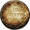 Canada: Newfoundland Victoria 10 Cents 1894, KM3, MS62 PCGS, very
scarce in grades above MS60 this is an attractive example with
ver..., Аукцион: Heritage за 1 150руб