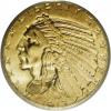 1913 $5 MS64 PCGS. With a mintage of 916,000 coins, this issue is
one of the highest production Indian half eagles in the s..., Аукцион: Heritage за 4 169руб