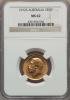 Australia: George V gold Sovereign 1912-S MS62
NGC,, Аукцион: Heritage за 353руб