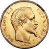 France: Napoleon III gold 50 Francs 1857-A MS63
NGC,, Аукцион: Heritage за 911руб