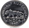 India: British India. George VI Prooflike Restrike 1/2
Rupee 1947-(B) PL65 NGC,, Аукцион: Heritage за 881руб