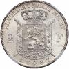 Belgium: Leopold II 2 Francs 1887 MS64 NGC,, Аукцион: Heritage за 1 528руб