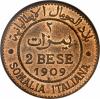 Italian Somaliland: Vittorio Emanuele III bronze Prova 2 Bese
1909-R,..., Аукцион: Heritage за 2 233руб