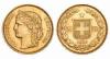 Швейцария. 20 франков 1889 года., Аукцион: Hermes от 9 200 