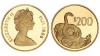 Фиджи. Елизавета II. 200 долларов 1986 года. Proof., Аукцион: Hermes от 42 000 RUB