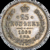 25 копеек 1863 года, СПБ-АБ, Аукцион: Impercoin от 50 000 RUB