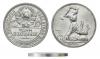 СССР. 1 Полтинник 1925 г. Об.ст.: &laquo;Высота рабочего меньше&raquo;. Гурт гладкий. Серебро, 9,97 гр. Состояние XF(штемпельный блеск). Федорин№19(примечание(1000 уе.) Редкий., Аукцион: Imperia от 1 RUB