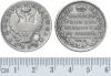 Полтина 1819 г. СПб-ПС. Об.ст.: &laquo;Проба указана ошибочно &laquo;2 1/2 Золотн. 10 Долей&raquo;, вместо &laquo;2 Золотн. 10 1/2 Долей&raquo;. Серебро, 10,25 гр. Состояние VF. Узд№ 1453 (примечание)..., Аукцион: Imperia от 1 RUB
