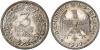 3 Reichsmark 1932 J. Polierte Platte, leicht berieben J. 349, Аукцион: Künker от 600 EUR