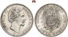 REICHSSILBERMÜNZEN. BAYERN. (J. 41) Ludwig II., 1864-1886. 2 Mark 1876. Vorzüglich, Аукцион: Künker от 80 EUR