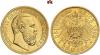 AUSGEWÄHLTE REICHSGOLDMÜNZEN. HESSEN. Ludwig IV., 1877-1892. 20 Mark 1892. J. 221. Vorzüglich, Аукцион: Künker от 2 000 EUR