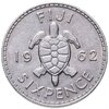 Фиджи 6 пенсов (pence) 1962, Аукцион: Monetnik за 368 