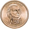 США 1 dollar (доллар) 2007 Джон Адамс (2-й президент США) знак монетного двора "P" - Филадельфия, Аукцион: Monetnik за 488 RUB