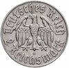 Германия, Третий рейх 2 рейхсмарки (reichsmark) 1933 "175 лет со дня рождения Фридриха Шиллера" D, Аукцион: Monetnik за 7 200 