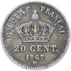 Франция 20 сантимов (centimes) 1867 BB  знак монетного двора: "BB" - Страсбург, Аукцион: Monetnik за 1 250 RUB