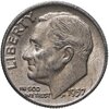 США 10 центов (дайм, one dime) 1957 "Silver Roosevelt Dime", Аукцион: Monetnik за 547 RUB