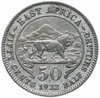 Британская Восточная Африка 50 центов (cents) 1922, Аукцион: Monetnik за 760 RUB
