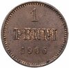 1 пенни (pennу) 1906 монета для Финляндии, Аукцион: Monetnik за 1 050 RUB