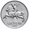 Литва 5 центов (centai) 1991, Аукцион: Monetnik за 132 