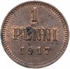 1 пенни (pennу) 1917 монета для Финляндии, Аукцион: Monetnik за 590 RUB