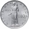 Ватикан 10 лир (lire) 1953, Аукцион: Monetnik за 360 RUB
