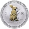 Австралия 1 доллар 1999  "Восточный календарь. Год кролика" с позолотой, Аукцион: Monetnik за 14 122 RUB