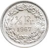 Швейцария 1/2 франка 1967, Аукцион: Monetnik за 290 RUB