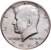 США 50 центов (1/2 доллара, half dollar) 1964  Kennedy Half Dollar (Кеннеди) без обозначения монетного двора, Аукцион: Monetnik за 1 950 RUB