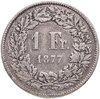 Швейцария 1 франк (franc) 1877, Аукцион: Monetnik за 950 RUB