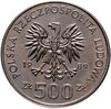 Польша 500 злотых (zlotych) 1989 "Польские правители - Король Владислав II Ягелло", Аукцион: Monetnik за 360 