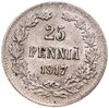 25 пенни (pennia) 1917 S  гербовый орёл без корон, Аукцион: Monetnik за 430 