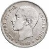 Испания 5 песет (pesetas) 1877-1885, случайный год, Аукцион: Monetnik за 3 395 