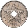Бельгийское Конго 20 сантимов (centimes) 1911, Аукцион: Monetnik за 2 250 RUB