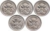 Австралия набор из 5 монет 5 центов (cents) 1989-1994, Аукцион: Monetnik за 371 RUB