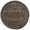 Для Финляндии 5 пенни 1866, Аукцион: Monetnik за 690 RUB
