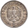 Германия 5 рейхсмарок (reichsmark) 1936  Гинденбург Третий рейх, без свастики, Аукцион: Monetnik за 1 646 RUB