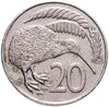 Новая Зеландия 20 центов (cents) 1988 Королева средних лет, Аукцион: Monetnik за 410 RUB