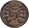 Норвегия 5 эре (ore) 1876, Аукцион: Monetnik за 3 120 
