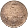 Латвия 5 сантимов (santimi) 1922, Аукцион: Monetnik за 224 RUB