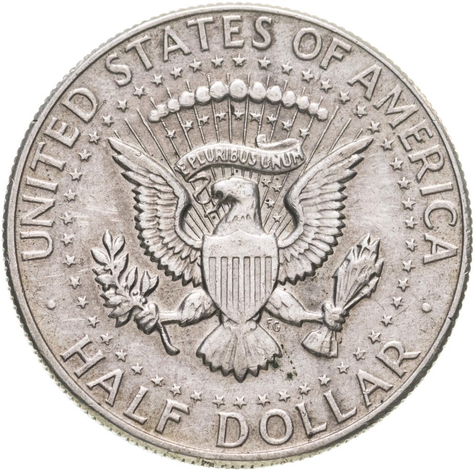 Цена монеты 50 центов (1/2 доллара, half dollar) 1968 года D, США 