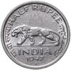 Британская Индия 1 рупия (rupee) 1947 Знак монетного двора: "♦" - Бомбей, Аукцион: Monetnik за 544 RUB