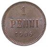 1 пенни (penny) 1906  монета для Финляндии, Аукцион: Monetnik за 1 550 
