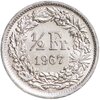 Швейцария 1/2 франка 1967, Аукцион: Monetnik за 290 RUB