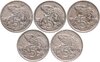 Новая Зеландия набор из 5 монет 5 центов (cents) 1972-1985, Аукцион: Monetnik за 362 