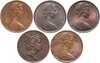 Австралия набор из 5 монет 1 цент (cent) 1972-1983, Аукцион: Monetnik за 468 
