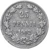 25 пенни 1902 L монета для Финляндии, Аукцион: Monetnik за 668 