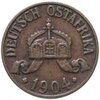 Германская Восточная Африка 1 геллер 1904 "A", Аукцион: Monetnik за 790 RUB