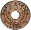 Британская Восточная Африка 5 центов (cents) 1955, Аукцион: Monetnik за 436 RUB